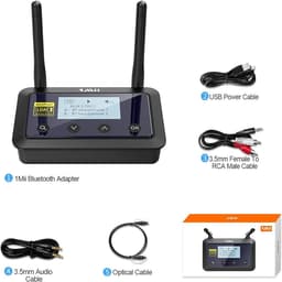 1Mii B03Pro+ HiFi Stereo Bluetooth 5.0 Transmitter TV, AptX Low Latency & HD Bluetooth-ontvanger voor stereo-installatie met gecertificeerde LDAC en LCD-display voor tv-thuistereo-installatie — thumbnail 2