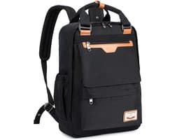 Vermanto Rugtas - Rugzak - 25 Liter - Laptop - Boekentas - Vintage - Heren - Dames - Laptop - School - Boekentas - Zwart