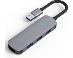 MMOBIEL USB-A Adapter Hub – 4-in-1 USB Hub Splitter – USB Hub 3.0 - 5Gbps – USB-A naar 4x USB-A Splitter voor Laptop Dell, Lenovo, HP, Acer, Windows en meer - Universeel - Aluminium