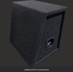 10 inch subwooferbehuizing 18 mm MDF LAKRO-JUSTIN-10 subwooferkist — thumbnail 4
