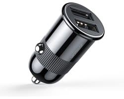 Auto oplader met 2 USB poorten - 3.1A - Snellader - Geschikt voor iPhone/ Samsung/ Huawei/ Oppo/ Xiaomi - Autolader adapter