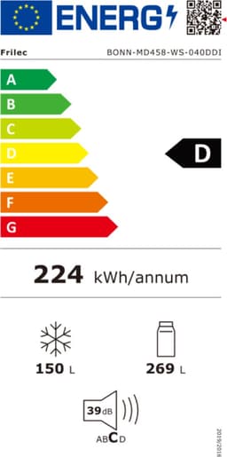 Frilec BONN-MD458-WS-040DDI - Amerikaanse koelkast - No-Frost - 5 Jaar Garantie - Dark Inox - 419 liter — thumbnail 2