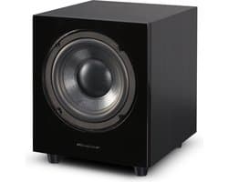 Wharfedale WH-D8 Actieve subwoofer – 200 mm woofer – Dynamische bas – Compact MDF-ontwerp – Zwart