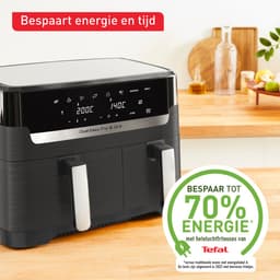 Tefal Easy Fry Dual XXL & Grill EY905B - Dubbele Airfryer - 8.3L - Grillfunctie - 8 Programma's - 70% Energiebesparing — thumbnail 4