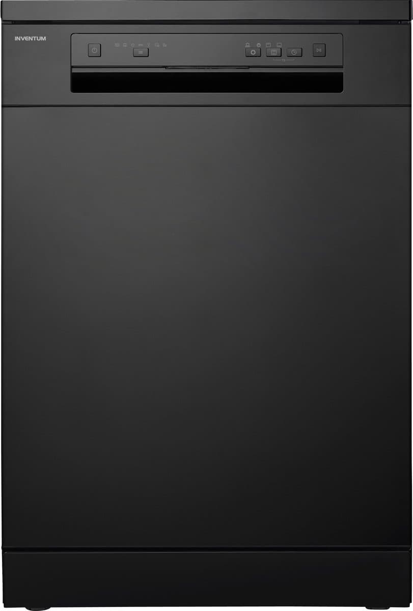 Inventum VVW6046AB energiezuinige vaatwasser - 14 couverts - Besteklade-Bestekmand - Stil: 42 dB - 7 programma’s - Deur opent automatisch - Startuitstel - Energielabel C - Vrijstaand - Zwart — afbeelding 1