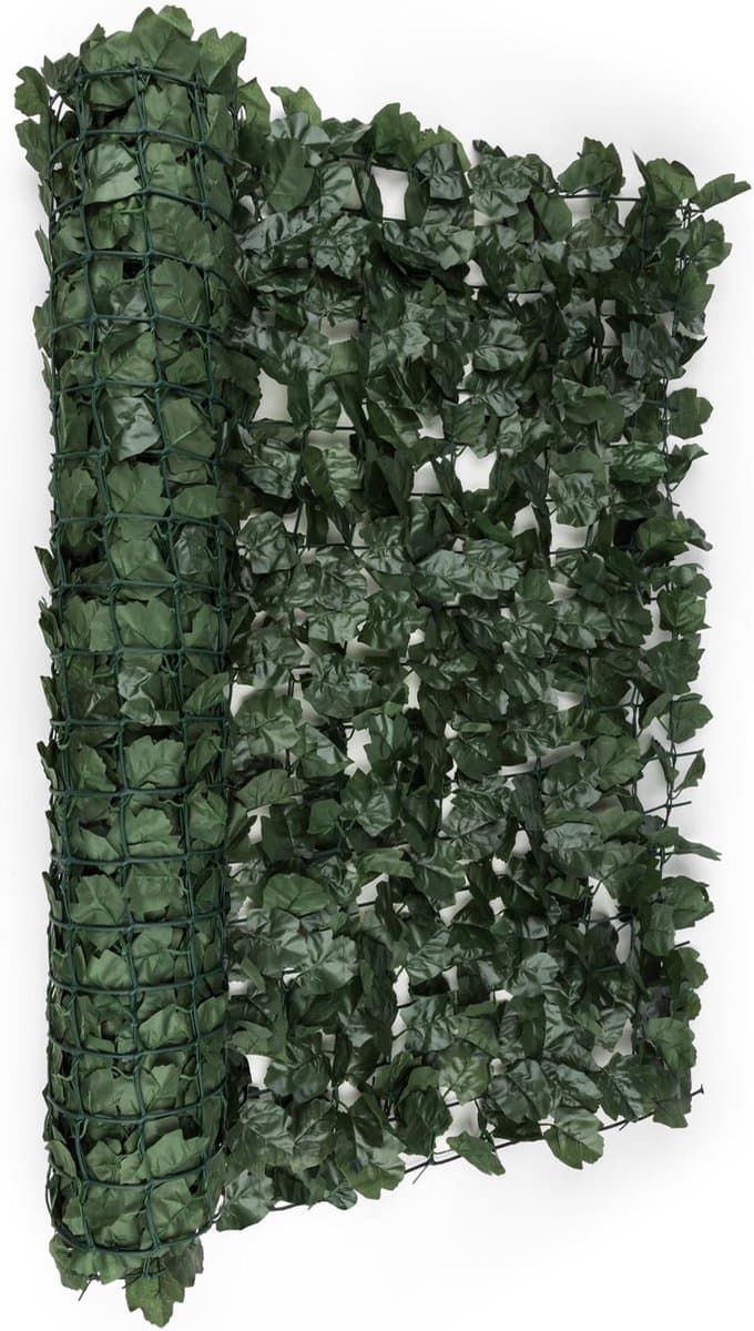 blumfeldt Fency Dark Ivy - privacyscherm , windscherm , geluidsisolatie , 300x150 cm , klimopbladeren , hoge opaciteit , geplastificeerd gaas , maaswijdte 6x6 cm , groen flexbinder , donkergroen - 100 cm 2 kg — afbeelding 1