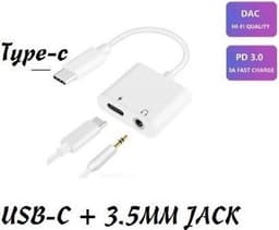 YAOMAISI Q17 12 cm 2,4 A-uitgang 3,5 mm vrouwelijk + USB-C / Type-C vrouwelijk naar USB-C / Type-C mannelijk opladen + audio-adapter, voor Galaxy S8 & S8 + / LG G6 / Huawei P10 & P10 Plus / Oneplus 5 / Xiaomi Mi6 & Max 2 en andere smartphones (zwart) — thumbnail 2
