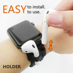 AirPods horlogebandhouder - Zwart - Apple Airpod-accessoireshouder - Hardlopen - Apple airpods bandje - Oortips - Hardloopaccessoires - Airpods accessoires voor oefeningen — thumbnail 2