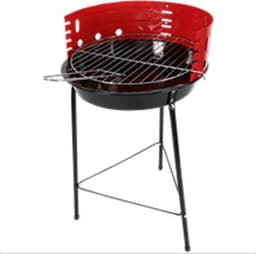 Houtskool Barbecue - Rond 33cm - Rood - BBQ — thumbnail 1