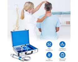 CINK & Co Schokgolfapparaat met 7 behandelkoppen - Aanraakscherm - 12 uitgangsniveaus en 16 frequentie-instellingen - Max. 90 W - Blauw