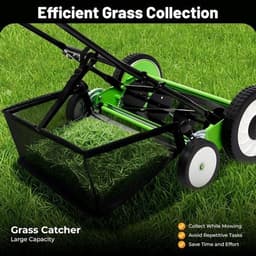 Handgrasmaaier 40 cm - Cilinder maaier - Gazon onderhoud - 9 Hoogte standen - 44 Liter mand - Groen — thumbnail 3