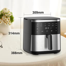 7 liter, airfryer zonder olie met touchscreen, XXL-friteuse 1800 W, shake-modus, one-touch-display, tijd en temperatuur instelbaar 80-200 °C — thumbnail 2