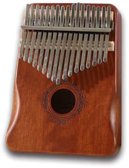 Kalimba Duimpiano 17 Tonen- met Muziekboek en Accessoires- Bloem — thumbnail 1