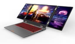 Laptop met 3 schermen – 16 inch hoofdscherm + 2x 10,5 inch – Intel Core i7-1260P – 32GB DDR4 – 1TB SSD – Wi-Fi 6 – RJ45 – USB-C – HDMI – vingerafdrukscanner – gezichtsherkenning – Windows 11 — thumbnail 2