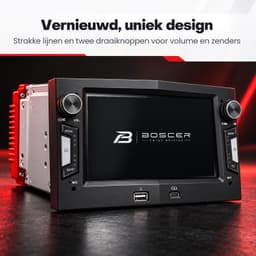 Boscer 2 Din Autoradio met Draadloos Apple CarPlay & Android Auto - Geschikt voor Opel Corsa D, Astra H, Zafira B & Meriva A - 7 inch IPS Touchscreen - USB-A & USB-C - Bluetooth Handsfree - FM-radio met RDS - 12 LED-achteruitrijcamera & Microfoon — thumbnail 2