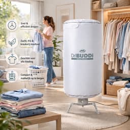 DriBUDDi Elektrische Wasdroger - Inklapbare Droogcocon 850 Watt - tot 10 kg Wasgoed - met Timer en Automatische Uitschakeling — thumbnail 3