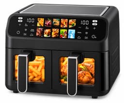 Sellino Airfryer - Mini Oven - Heteluchtfriteuse - Friteuse zonder Olie - 9 Liter - Dubbele Mand - 2000W - LED-Touchscreen — thumbnail 1