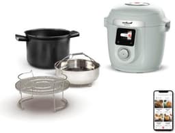 Intelligente multicooker - Hogedrukkoker - Snel maaltijden bereiden - Duizenden recepten beschikbaar - 6 liter capaciteit - Eucalyptus — thumbnail 1