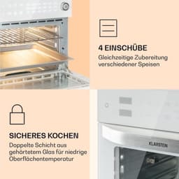 Heteluchtfriteuse XXL - Airfryeroven - Grote maaltijden bereiden - 18 programma's en dubbel koken - 30 liter capaciteit - Wit — thumbnail 2