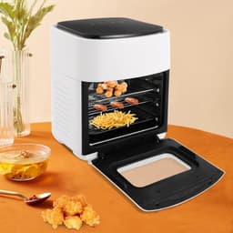 Heteluchtfriteuse, 15 liter, friteuse zonder olie, airfryer, luchtheteluchttechnologie, touchscreen, 1400 W, 37,05 x 29 x 37,05 cm, wit — thumbnail 5