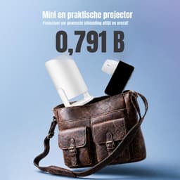 Levo® Draagbare beamer - Beamer - Projector - Mini Beamer - Wit - 10cm x 10cm x 18cm — thumbnail 4