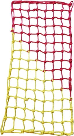Klimnet Polyester Speeltuin Klimrek Voor Kinderen Buitenspeeltuin Veiligheidsbescherming, Boomhut, Touwladder, Schommelset, Jungle Gyms Hindernisbaan(Size:91*274cm(3*9ft),Color:rood/geel) — thumbnail 1