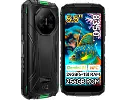 DOOGEE Fire 3 Ultra Robuuste Smartphon 24GB(6+18) RAM 256GB ROM Groen