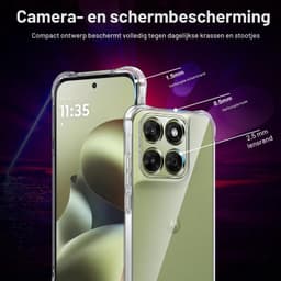 Set van 2 beschermhoezen voor, verhard glas, volledige camerabescherming, transparant, krasbestendig, dun en soepel in doorzichtige TPU-silicone — thumbnail 5
