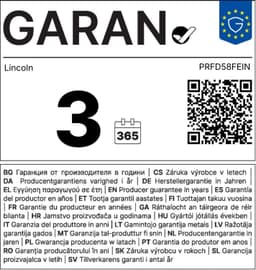 Lincoln Prestige PRFD58FEIN - French Door Amerikaanse Koelkast - 178 cm hoog - 91.1 cm breed - 579L - Automatische IJsblokjesmachine met Wateraansluiting - Total No-Frost - Zwart RVS / Inox — thumbnail 4