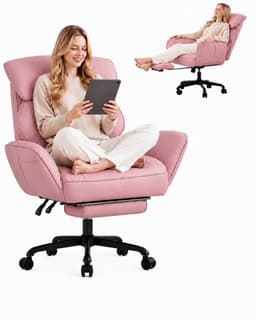 Dowinx Gamingstoel Roze – Ergonomische Bureaustoel met Massage en Pocketvering – Verstelbare Rugleuning – PU Leer – Grote Comfortabele Game Stoel — thumbnail 1