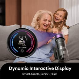 Ultenic U20 draadloze steelstofzuiger, 55.000 Pa zuigkracht, 1,5 liter stofreservoir, 60 minuten gebruiksduur, 65 cm buigbare steel, 7-traps filtratie, dynamisch interactief display — thumbnail 3