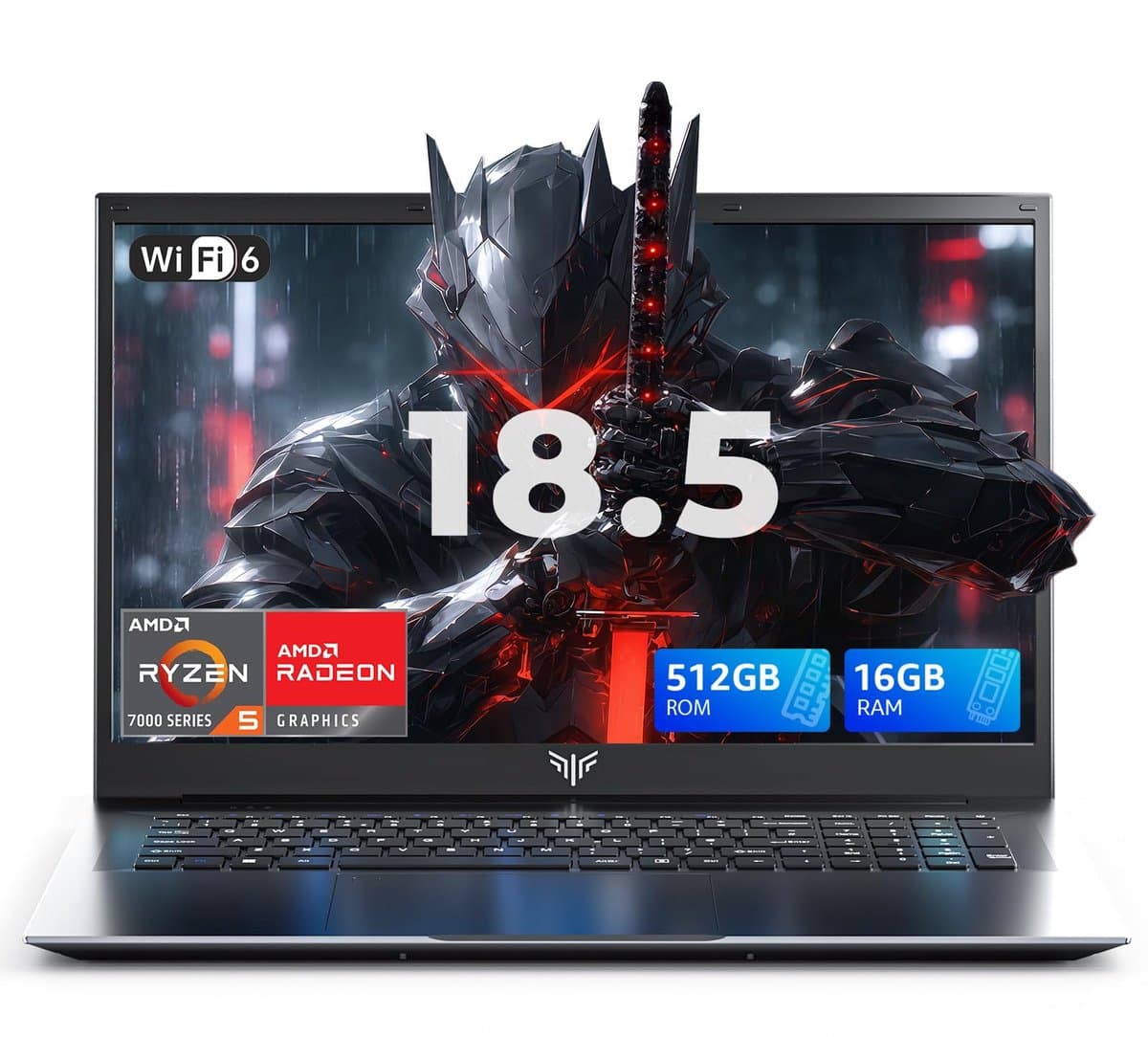 ACEMAGIC AX18Pro 18.5 inch Gaming Laptop - ΑΜD Ryzen 5 7430U Prozessor(tot 4,3 GHz) - 16GB DDR4 RAM 512GB SSD - Widows11 Pro - WIFI6 - Grijs — afbeelding 1