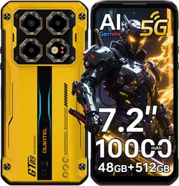 OUKITEL WP60 5G Outdoor Smartphone-48GB RAM-512GB ROM-7,2 Inch 120Hz HD-10000mAh 33W-IP68 — thumbnail 1