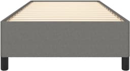 Bedframe, donkergrijs, 90 x 190 cm, stof voor logeerkamer, familiebed, bedframe, slaapkamer, hotel, logeerkamer — thumbnail 4