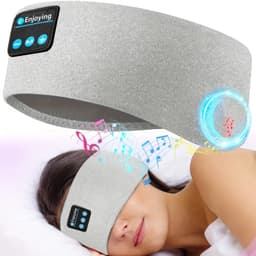 Grijze Draadloze Slaapkoptelefoon – Bluetooth Hoofdband voor Zijslapers – Ruisonderdrukking – Ultradun Ontwerp — thumbnail 1