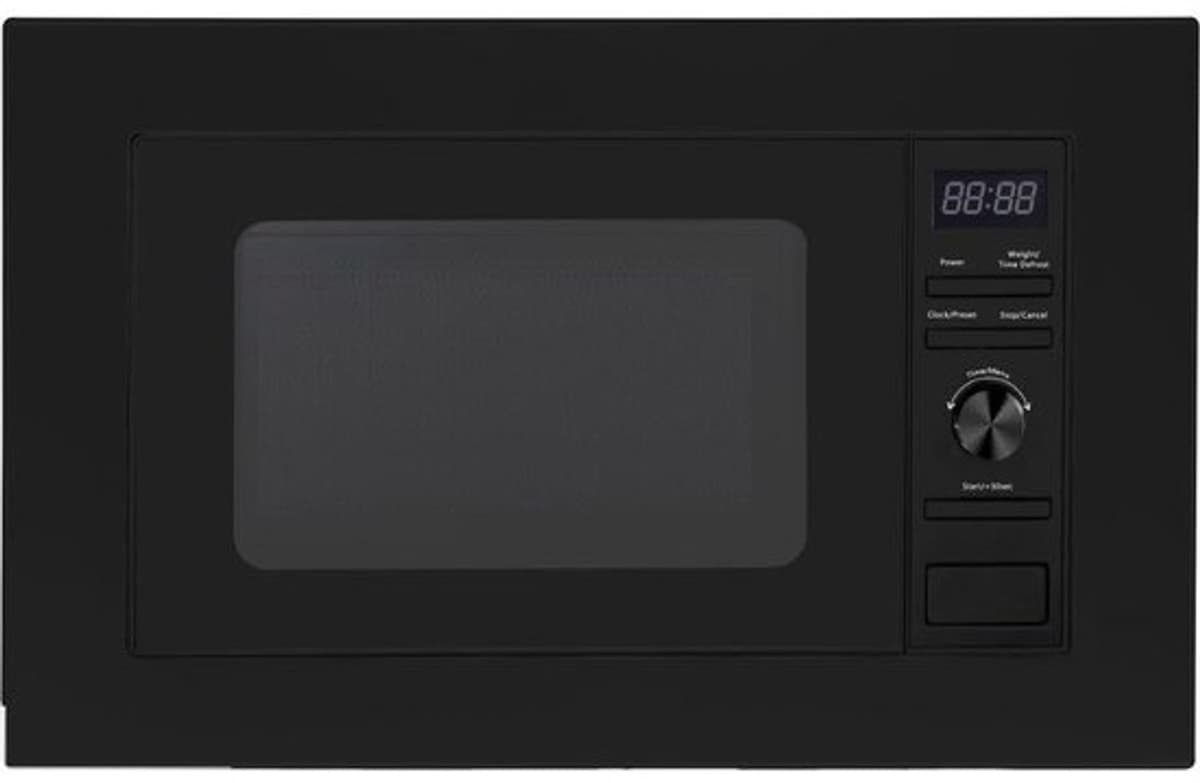 Inbouwmagnetron - Oven - Keukenapparaat - Om snel eten op te warmen - Roestvrijstalen binnenruimte - 20 liter - Zwart — afbeelding 1