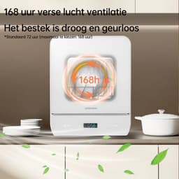 GORGENOX Tafelmodel Vaatwasser – 3 Couverts – Watertank – UV-Sterilisatie – 72°C Hygiënisch Wassen – PTC Warmeluchtdroging – Waterontharder – DW5-D40A — thumbnail 3