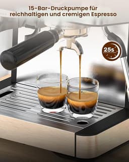 Espressomachine met geïntegreerde Bonenmaler - 20 Bar - 30 Maalstanden - 2,3L Watertank - 270g Bonenreservoir - Melkopschuimer - Zelfreinigend - Cold Brew - Voor Thuis en Kantoor — thumbnail 4