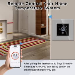 Smart thermostaat, verwarming, grijs, vloerverwarmingskamer met, constante temperatuurkamer voor elektrische verwarming en verwarmingstemperatuurregeling — thumbnail 3