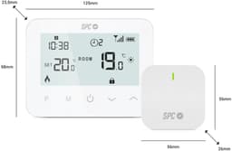 Thermostaat – wifi-verwarmingsthermostaat voor gasketel, intelligente app-bediening, compatibel met Alexa/Google, detectie van open ramen, programmeerbaar en wandgemonteerd, wit — thumbnail 2