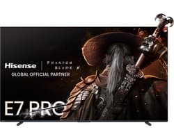 Hisense 100E7S PRO SmartTV - 100 inch - 4K Hi-QLED - 2026 - Native 144Hz Game Mode - Hi-QLED Colour - Built-in Subwoofer - AI Picture - AI Smooth Motion - AMD FreeSync Premium - Dolby Vision Atmos