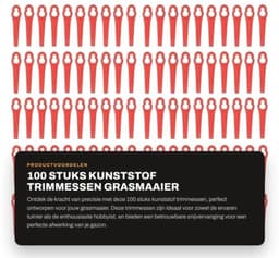 Dailygoods - Trimmessen 100 stuks - Kunststof - Waterdicht - Nauwkeurig trimmen - Lichtgewicht - Duurzaam en slijtvast - Maaimes — thumbnail 1