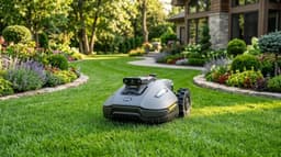 Robotmaaier Zonder Begrenzingskabel - Slimme Draadloze Cijfermatige Grasmaaier Robot met AI TrueVision Navigatie & Mini Garage - Hellingshoek 45% - Geschikt tot 500 m² - Laura Homestore — thumbnail 5