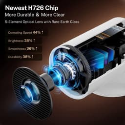 Mini Beamer Draagbaar - 1280 x 720 LCD Resolutie - Bluetooth Wi-Fi 6 Connectiviteit - 8,9 x 8,9 x 15,2 cm Compact - Voor Thuisbioscoop Gaming En Buiten — thumbnail 3