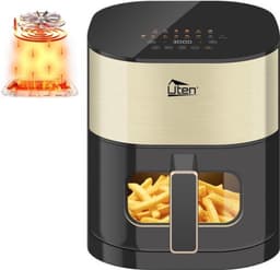 Heteluchtfriteuse Dual Blaze - 5,5 Liter Inhoud - 2000 Watt Vermogen - Roestvrij Staal - Voor Bakken En Gezinsgebruik — thumbnail 1