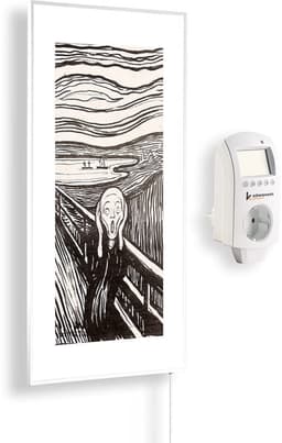 Infrarood Beeldverwarming 450 Watt - Smart Thermostaat - 1,8 x 50 x 90 cm - Elektrisch - Binnen - Wandmontage — thumbnail 1