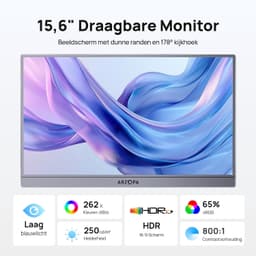 Arzopa A1 Pro - 15.6 inch Full HD Portable Monitor - 100% sRGB Kleurenspectrum - Metalen Behuizing - USB-C - Ingebouwde Kickstand - Space Grey — thumbnail 3