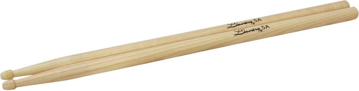 Dimavery DDS-5A Drumstokken - Hickory - Houten tip - Dikte 5a - Drumsticks - 2 Stuks Drumstick / Drumstok — afbeelding 1