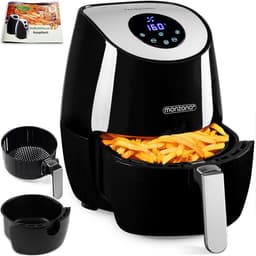 Monzana Heteluchtfriteuse - 3,6 liter 1500W 6 Programmas - Zwart — thumbnail 17