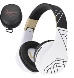 PowerLocus P2 - Draadloze Over-Ear Koptelefoon Inklapbaar - Bluetooth Hoofdtelefoon - Met microfoon – Headphone - Micro SD mode – Incl. Carry Case - Zwart/Wit — thumbnail 1